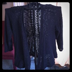 Black lace shrug